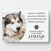 Stilvolle moderne Tribute Quote Foto Erinnerung Fotoplatte (Vorderseite)