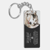 Stilvolle moderne Tribute Quote Foto Erinnerung Schlüsselanhänger (Vorderseite links)