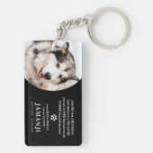 Stilvolle moderne Tribute Quote Foto Erinnerung Schlüsselanhänger (Rückseite)