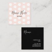 Stilvolle moderne Tupfen-Quadrat-Visitenkarten Quadratische Visitenkarte (Vorne/Hinten)