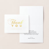 Stilvolle moderne Typografie Danke Gold Foil Card Folienkarte (Anzeige)