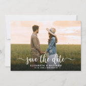 Stilvolle moderne Typografie Script 1 Foto Hochzei Save The Date (Vorderseite)