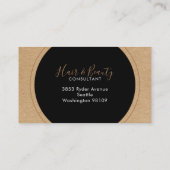 Stilvolle moderne Unterschrift Rustic Kraft Visitenkarte (Rückseite)