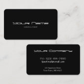 Stilvolle moderne Visitenkarten (schwarze UV) Visitenkarte (Vorne/Hinten)