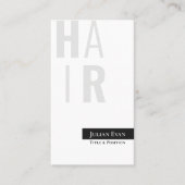 Stilvolle, moderne White Haresser Business Card Visitenkarte (Vorderseite)