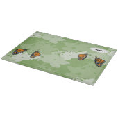 Stilvolle Monarchschmetterlinge mit Namen Green Schneidebrett (Ecke)