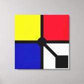 Stilvolle Mondrian Basic Colors Canva Leinwanddruck (Vorderseite)