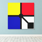 Stilvolle Mondrian Basic Colors Canva Leinwanddruck (Insitu (Holzboden))