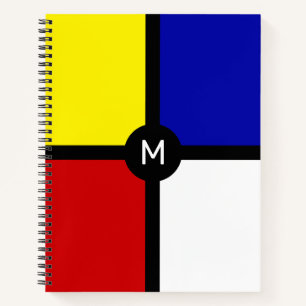 Stilvolle mondrianinspirierte Kunst & Grundfarben Notizblock