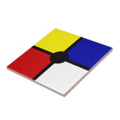 Stilvolle mondrische Inspirierte Kunst- und Grundf Fliese (Seite)