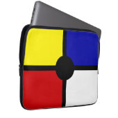 Stilvolle mondrische Inspirierte Kunst- und Grundf Laptopschutzhülle (Vorne Rechts)