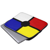 Stilvolle mondrische Inspirierte Kunst- und Grundf Laptopschutzhülle (Vorne Knopf)