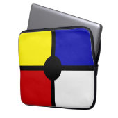Stilvolle mondrische Inspirierte Kunst- und Grundf Laptopschutzhülle (Vorderseite Links)