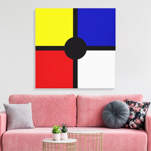 Stilvolle mondrische Inspirierte Kunst- und Grundf Leinwanddruck (Insitu (Wohnzimmer))