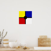 Stilvolle mondrische Inspirierte Kunst- und Grundf Poster (Küche)
