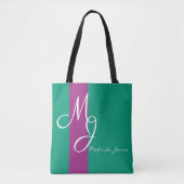 Stilvolle Mongram Text Design Shopping Bag Tasche (Vorderseite)