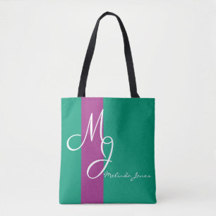 Stilvolle Mongram Text Design Shopping Bag Tasche