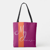 Stilvolle Mongram Text Design Shopping Bag Tasche (Rückseite)