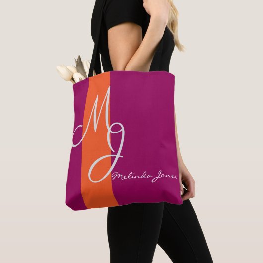 Stilvolle Mongram Text Design Shopping Bag Tasche (Von Nahem)