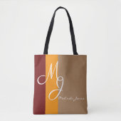 Stilvolle Mongram Text Design Shopping Bag Tasche (Vorderseite)