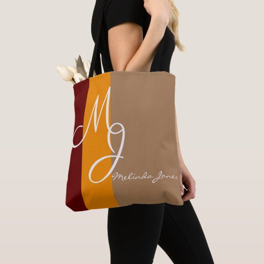 Stilvolle Mongram Text Design Shopping Bag Tasche (Von Nahem)