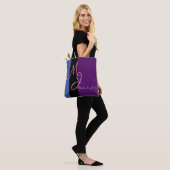 Stilvolle Mongram Text Design Shopping Bag Tasche (Am Model)