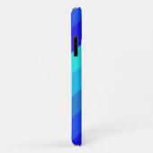 Stilvolle monochrome Blue Stripes ästhetisch Case-Mate iPhone Hülle (Hinten/Rechts)