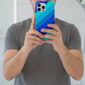 Stilvolle monochrome Blue Stripes ästhetisch Case-Mate iPhone Hülle