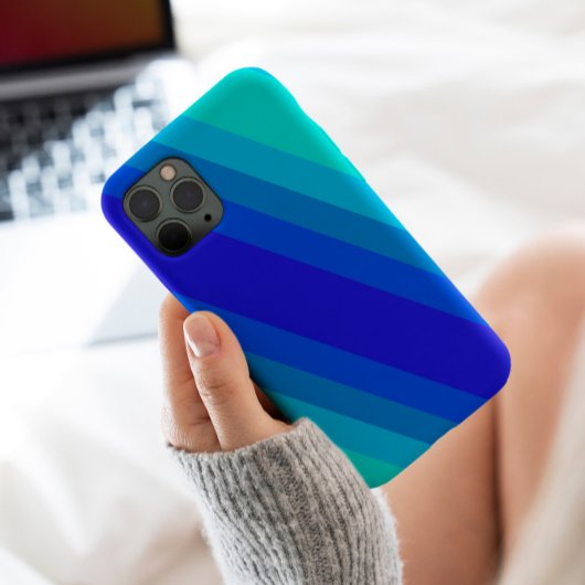 Stilvolle monochrome Blue Stripes ästhetisch Case-Mate iPhone Hülle