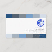 Stilvolle monochrome Blue Stripes-Manpower Visitenkarte (Rückseite)