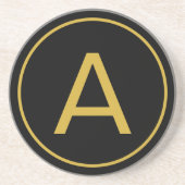 Stilvolle Monogram Anfangsbuchstabe Gold Farbe Sch Getränkeuntersetzer (Vorne)