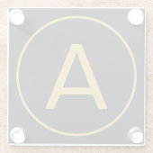 Stilvolle Monogram Anfangsbuchstabe Gold Farbe Sch Glasuntersetzer (Rückseite)