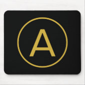 Stilvolle Monogram Anfangsbuchstabe Gold Farbe Sch Mousepad (Vorne)