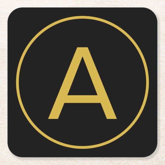 Stilvolle Monogram Anfangsbuchstabe Gold Farbe Sch Rechteckiger Pappuntersetzer (Vorderseite)