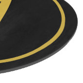 Stilvolle Monogram Anfangsbuchstabe Gold Farbe Sch Schneidebrett (Ecke)