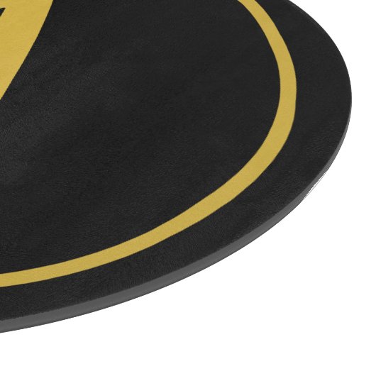 Stilvolle Monogram Anfangsbuchstabe Gold Farbe Sch Schneidebrett (Ecke)