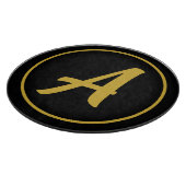 Stilvolle Monogram Anfangsbuchstabe Gold Farbe Sch Schneidebrett (Ecke)