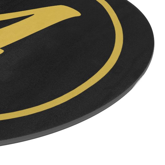 Stilvolle Monogram Anfangsbuchstabe Gold Farbe Sch Schneidebrett (Ecke)