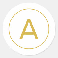 Stilvolle Monogram Anfangsbuchstabe Gold Farbe Wei
