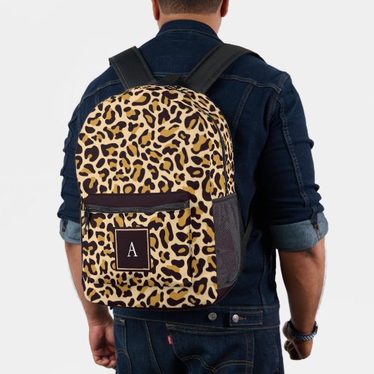 Stilvolle Monogram Animal Leo Skin Muster Bedruckter Rucksack (Insitu (Modell))
