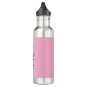 Stilvolle Monogram Beruflich Light Pink Edelstahlflasche (Rechts)