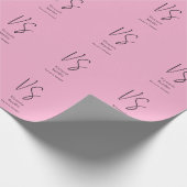 Stilvolle Monogram Beruflich Light Pink Geschenkpapier (Ecke)