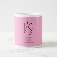 Stilvolle Monogram Beruflich Light Pink