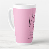 Stilvolle Monogram Beruflich Light Pink Milchtasse (Linke Ecke)