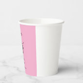 Stilvolle Monogram Beruflich Light Pink Pappbecher (Links)