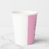 Stilvolle Monogram Beruflich Light Pink Pappbecher (Rechts)