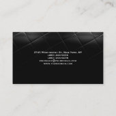 Stilvolle Monogram Black Consultant Business Card Visitenkarte (Rückseite)