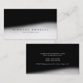 Stilvolle Monogram Black Gray Trendy Business Card Visitenkarte (Vorne/Hinten)