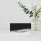 Stilvolle Monogram Black Gray Trendy Business Card Visitenkarte (Stehend Vorderseite)