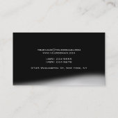 Stilvolle Monogram Black Gray Trendy Business Card Visitenkarte (Rückseite)
